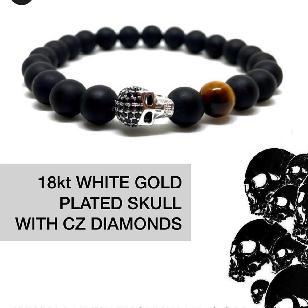 Skull Head Bead Bracelet